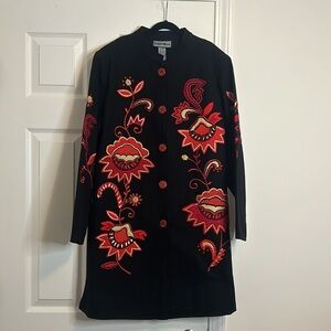 Indigo Moon coat. Size medium with beautiful embroidery.